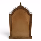 Oglindă Antică de Perete în Stil Victorian din Lemn Masiv Sculptat și Ornamente din Bronz Decoratiuni