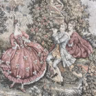 Tapiserie Murală Antică Decorativă cu Scenă Galantă de la Începutul Secolului al XX-lea Decoratiuni