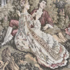 Tapiserie Murală Antică Decorativă cu Scenă Galantă de la Începutul Secolului al XX-lea Decoratiuni