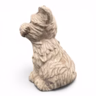 Cățeluș Vintage din Ceramică Teracotă – Stil Westie / Yorkshire Terrier Bibelouri