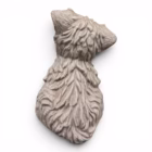 Cățeluș Vintage din Ceramică Teracotă – Stil Westie / Yorkshire Terrier Bibelouri