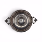 Fructieră Antică pe Picior, din Metal Argintat – Gravuri Florale și Stil Neo-Clasic Boluri