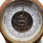 Barometru vintage de perete din lemn masiv, mecanism aneroid, scară în limba daneză Covoare