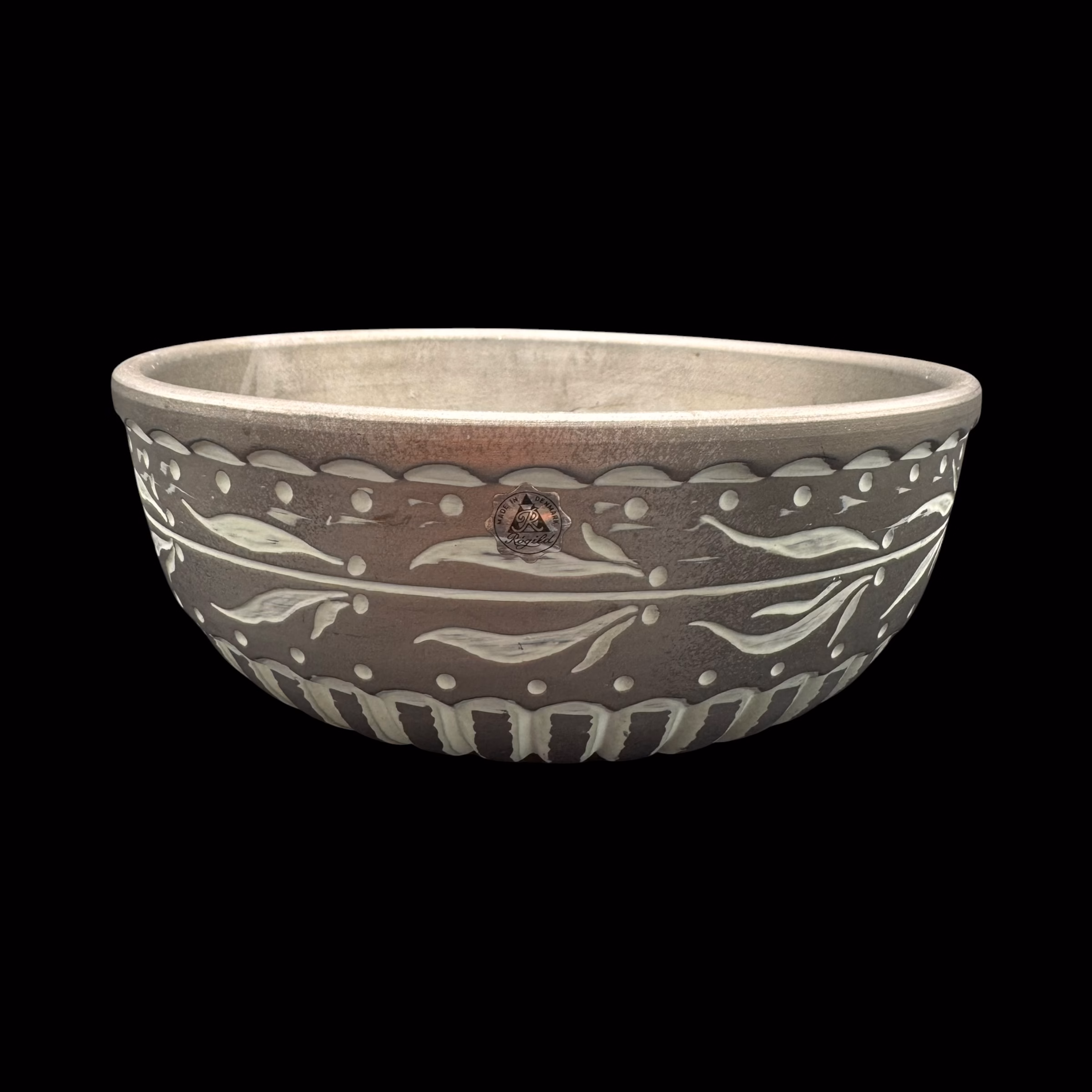Bol decorativ vintage din ceramică Rögild – Made in Denmark, pictat manual Boluri
