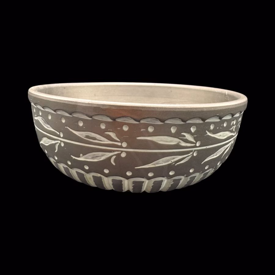 Bol decorativ vintage din ceramică Rögild – Made in Denmark, pictat manual