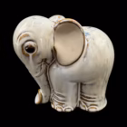 Figurină Vintage din Ceramică Glazurată – Elefant Decorativ de Colecție Bibelouri