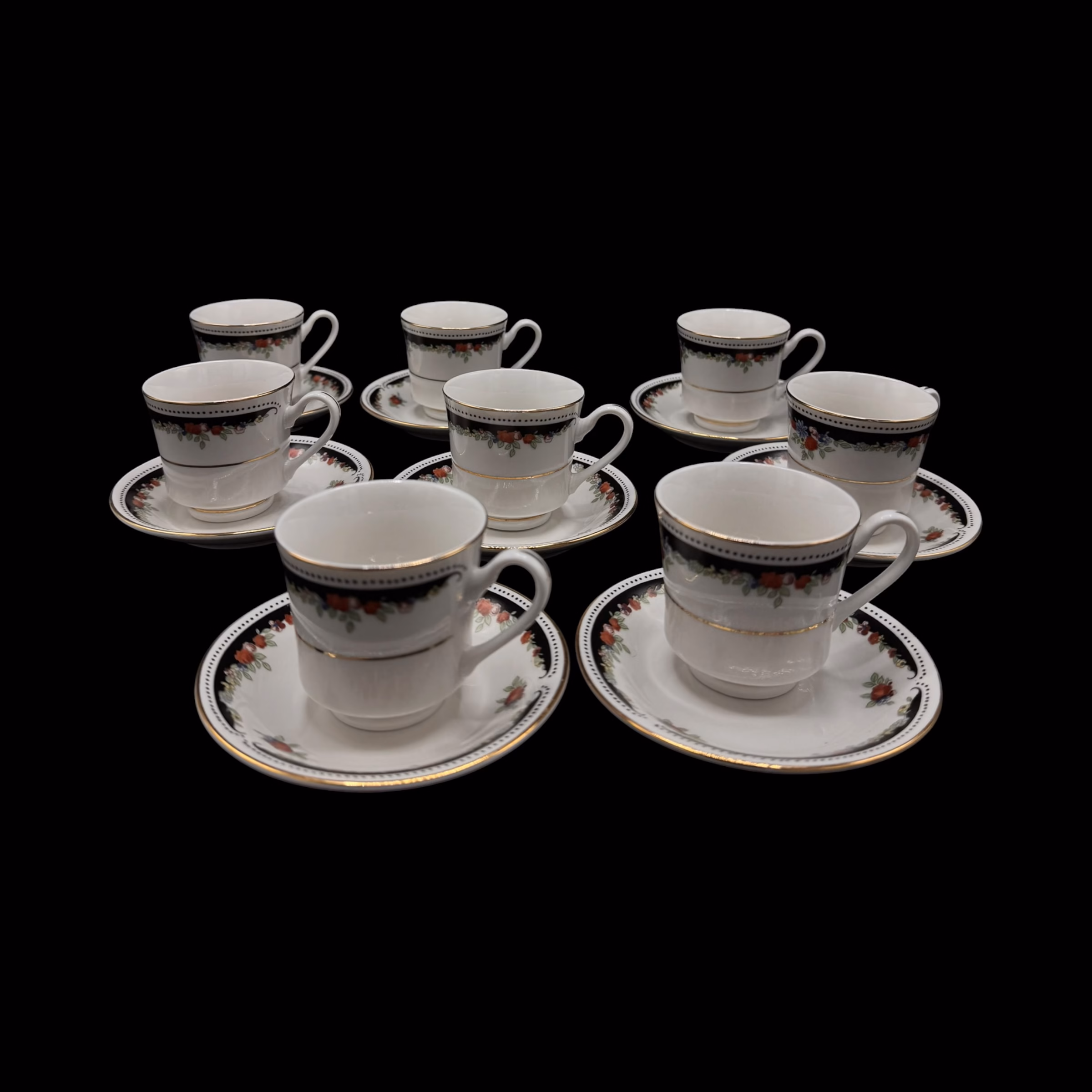 Set de Cafea și Ceai din Porțelan Fin, Stil Retro Elegant Servicii de masa