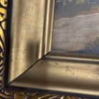 Tablou Vintage – Peisaj Rural European, Ulei pe Pânză, în Ramă Aurie din Lemn Decoratiuni