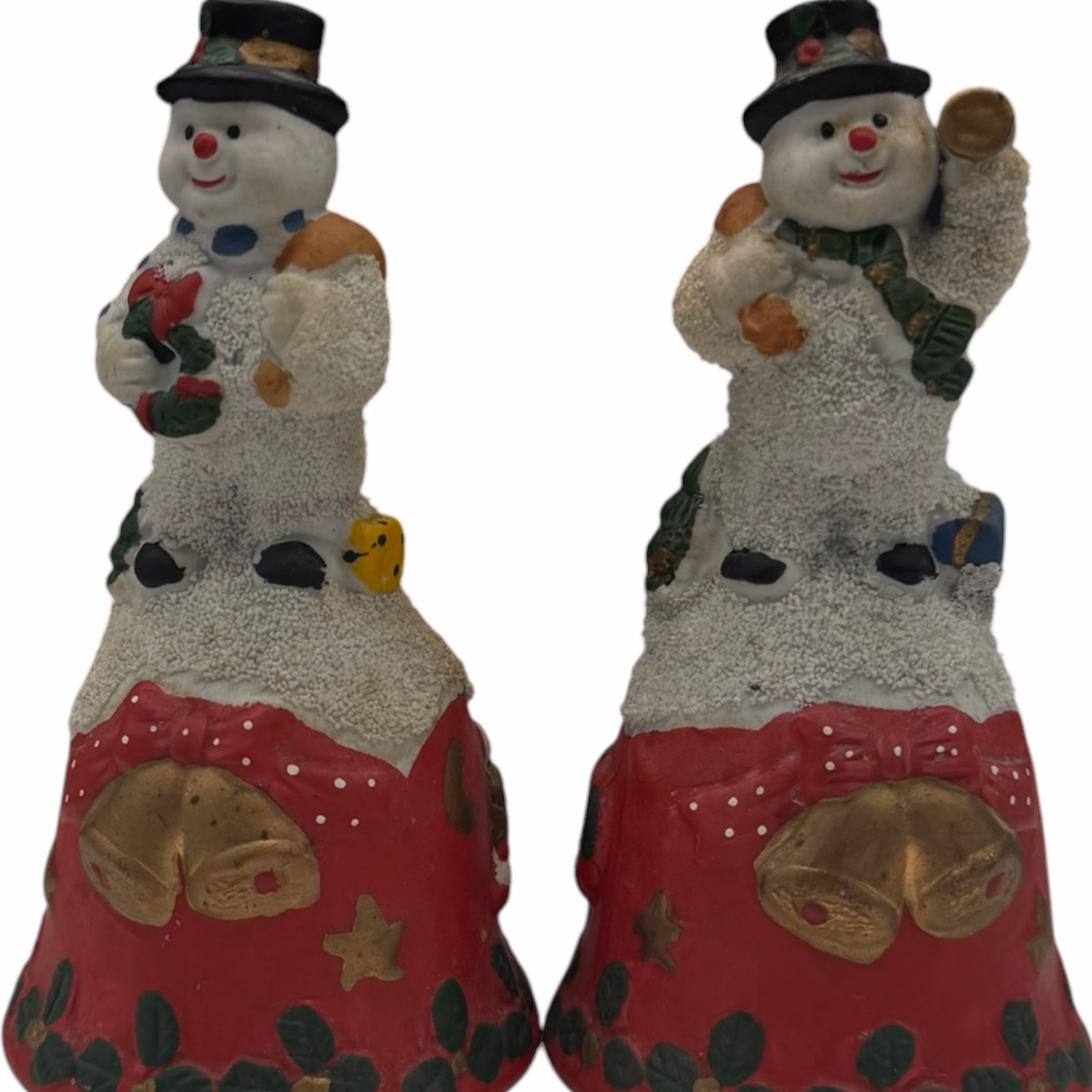 Set 2 Clopoței Decorativi Vintage de Crăciun – Oameni de Zăpadă cu Clopoței Aurii Decoratiuni Magazin de mobila decoratiuni si corpuri de iluminat vintage Set 2 Clopoței Decorativi Vintage de Crăciun – Oameni de Zăpadă cu Clopoței Aurii Decoratiuni