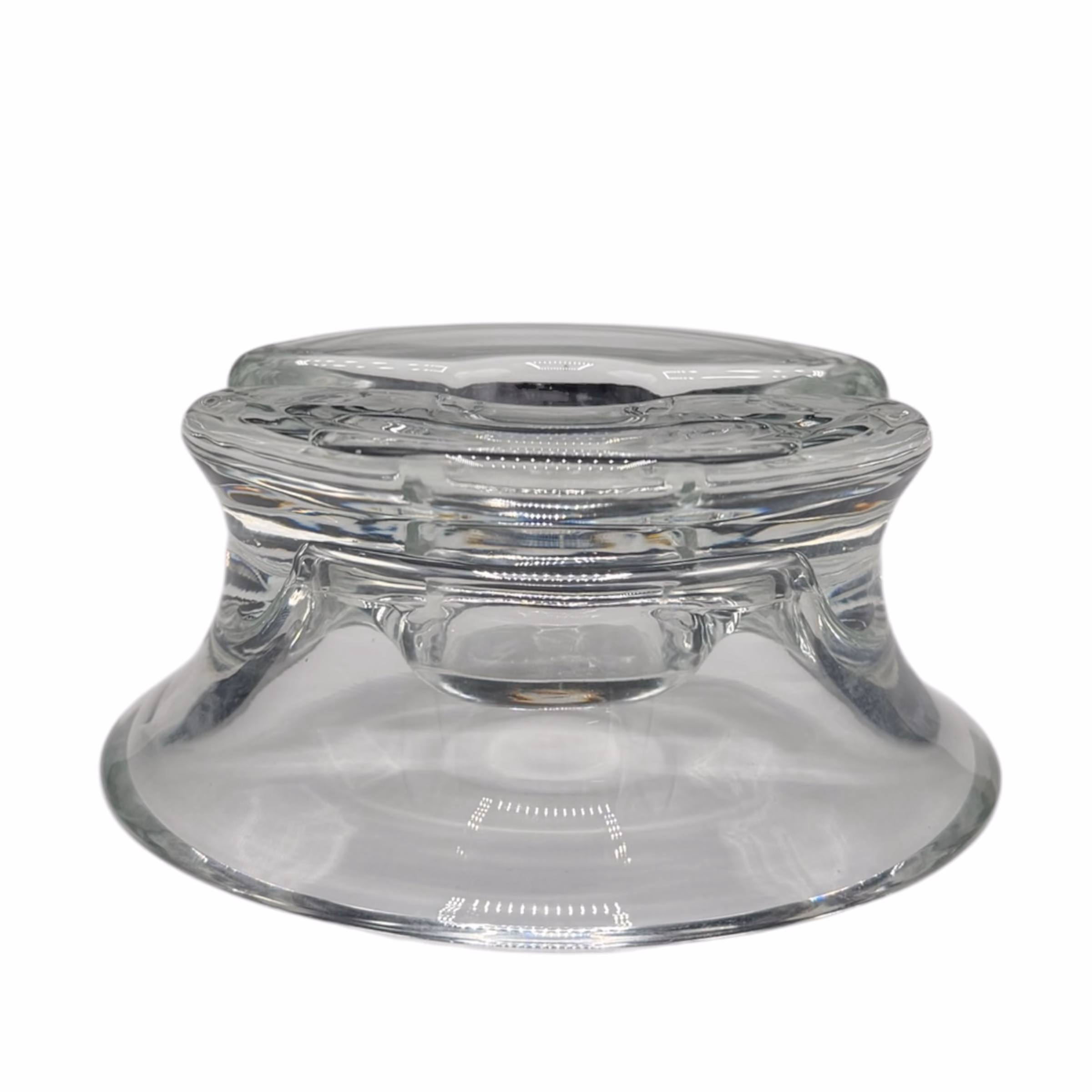 Scrumieră Vintage din Sticlă Groasă Transparentă – Design Modernist Diverse decorațiuni