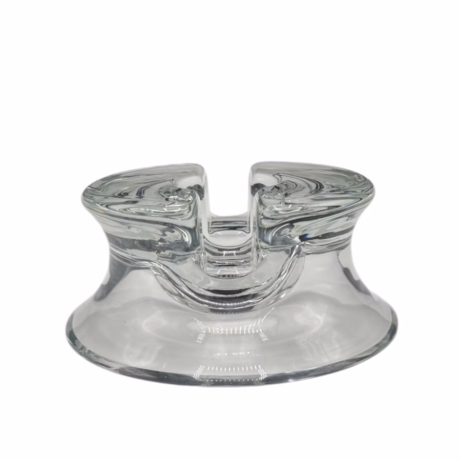 Scrumieră Vintage din Sticlă Groasă Transparentă – Design Modernist