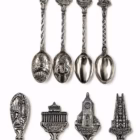 Set Colecție – 18 Lingurițe și 1 Furculiță Miniaturale cu Repere Turistice Europene Tacamuri