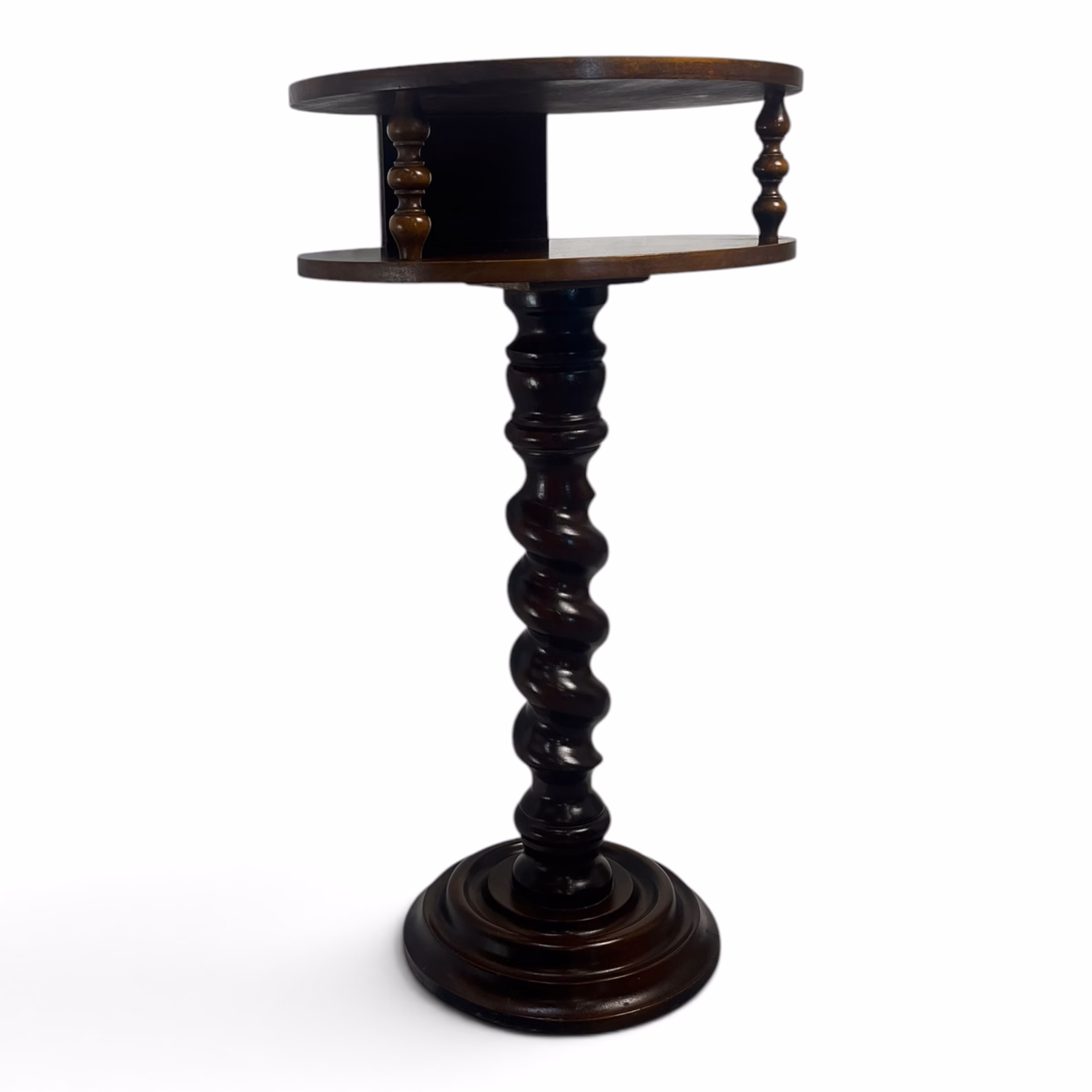 Măsuță / Postament din Lemn Masiv Sculptat în Torsadă, Stil Neobaroc, Europa Centrală, cca. 1930 Mobilier