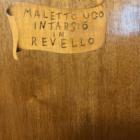 Comodă / Bufet din Lemn Masiv cu Intarsie Florală și Blat de Marmură, Stil Ludovic XV, Ugo Maletto Revello, Italia, cca. 1950 Comode și măsuțe de toaletă