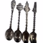 Set Colecție – 18 Lingurițe și 1 Furculiță Miniaturale cu Repere Turistice Europene Tacamuri