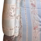 Canapea vintage / anticar din lemn masiv cu tapițerie din mătase dungată și imprimeu floral, stil clasic Louis XV / Ludovic al XV-lea Articole de colecție