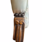 Canapea vintage / anticar din lemn masiv cu tapițerie din mătase dungată și imprimeu floral, stil clasic Louis XV / Ludovic al XV-lea Articole de colecție