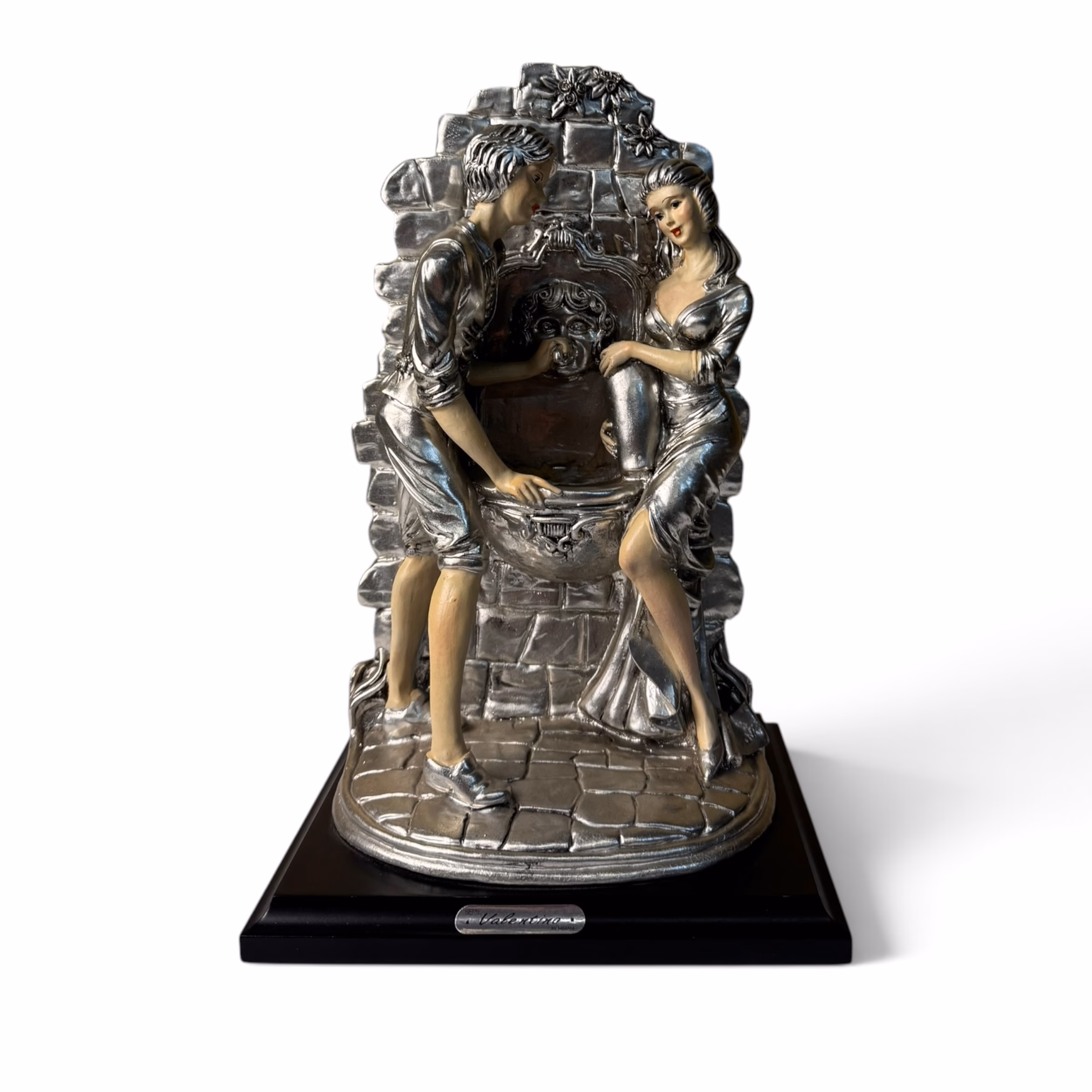 Statuetă vintage „Serie Valentino” – Cuplu romantic la fântână Diverse decorațiuni