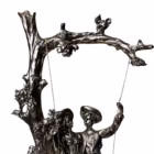 Statuetă decorativă romantică „Cuplu în leagăn” Statuete