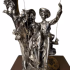 Statuetă decorativă romantică „Cuplu în leagăn” Statuete