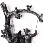 Statuetă decorativă romantică „Cuplu în leagăn” Statuete
