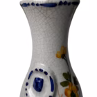 Vază vintage din ceramică pictată manual cu flori – V. Bassano, Italia, cca. 1970–1980 Vaze