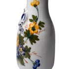 Vază vintage din ceramică pictată manual cu flori – V. Bassano, Italia, cca. 1970–1980 Vaze