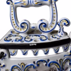 Fier de călcat decorativ din ceramică pictat manual – B.D. Artstudio (F. Botto), Italia, cca. 1970–1980 Articole de colecție