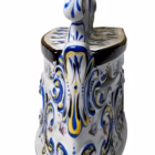 Fier de călcat decorativ din ceramică pictat manual – B.D. Artstudio (F. Botto), Italia, cca. 1970–1980 Articole de colecție
