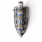 Fier de călcat decorativ din ceramică pictat manual – B.D. Artstudio (F. Botto), Italia, cca. 1970–1980 Articole de colecție