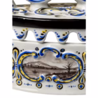Fier de călcat decorativ din ceramică pictat manual – B.D. Artstudio (F. Botto), Italia, cca. 1970–1980 Articole de colecție