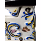 Fier de călcat decorativ din ceramică pictat manual – B.D. Artstudio (F. Botto), Italia, cca. 1970–1980 Articole de colecție