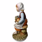 Bibelou Porțelan Capodimonte – Fetiță cu Coș de Fructe (Stil Vintage Capodimonte) Bibelouri