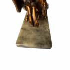 Statuetă vintage car de luptă roman cu doi cai în cabraj Statuete