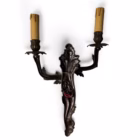 Pereche Aplice Vintage din Bronz – Stil Rococo / Ludovic al XV-lea Aplice