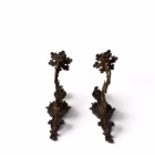 Pereche Aplice Vintage din Bronz Turnat – Stil Rococo / Ludovic al XV-lea Aplice