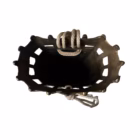 Vază/Suport de Perete Vintage cu Textură de Coș Împletit și Șnur – Metal Aurit / Bronz Covoare