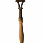 Set Vintage de 4 Utensile pentru Bucătărie – Bronz/Alamă și Mânere din Lemn Tacamuri