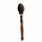 Set Vintage de 4 Utensile pentru Bucătărie – Bronz/Alamă și Mânere din Lemn Tacamuri