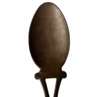Set Vintage de 4 Utensile pentru Bucătărie – Bronz/Alamă și Mânere din Lemn Tacamuri
