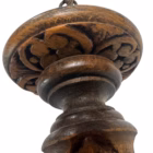 Lustră Antică din Lemn Sculptat Manual cu Trei Brațe și Imitație Lumânări (Secolul XX) Lustre
