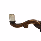 Lustră Antică din Lemn Sculptat Manual cu Trei Brațe și Imitație Lumânări (Secolul XX) Lustre