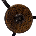 Lustră Antică din Lemn Sculptat Manual cu Trei Brațe și Imitație Lumânări (Secolul XX) Lustre
