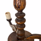 Lustră Antică din Lemn Sculptat Manual cu Trei Brațe și Imitație Lumânări (Secolul XX) Lustre