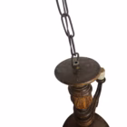 Lustră Antică din Lemn Sculptat Manual cu Trei Brațe și Imitație Lumânări (Secolul XX) Lustre
