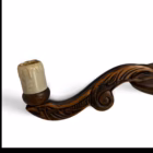Lustră Antică din Lemn Sculptat Manual cu Trei Brațe și Imitație Lumânări (Secolul XX) Lustre