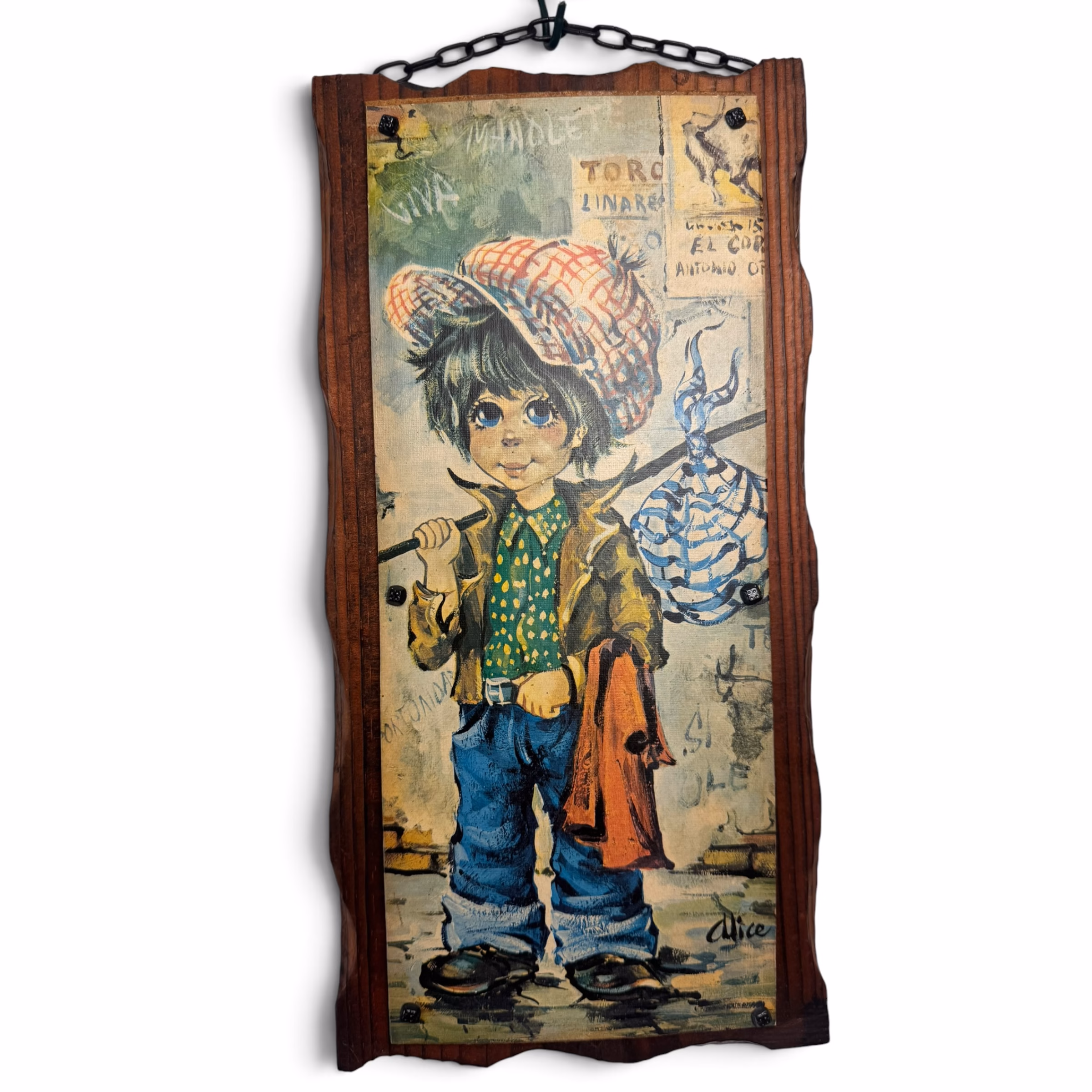 Tablou vintage de perete cu băiatul vagabond și legătură („Hobo”) Tablouri Magazin de mobila decoratiuni si corpuri de iluminat vintage Tablou vintage de perete cu băiatul vagabond și legătură („Hobo”) Tablouri