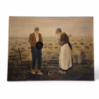 Tablou-Pictură în ulei pe pânză inspirată de „L’Angelus” (omagiu adus operei lui Jean-François Millet) Tablouri