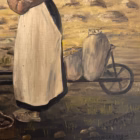 Tablou-Pictură în ulei pe pânză inspirată de „L’Angelus” (omagiu adus operei lui Jean-François Millet) Tablouri