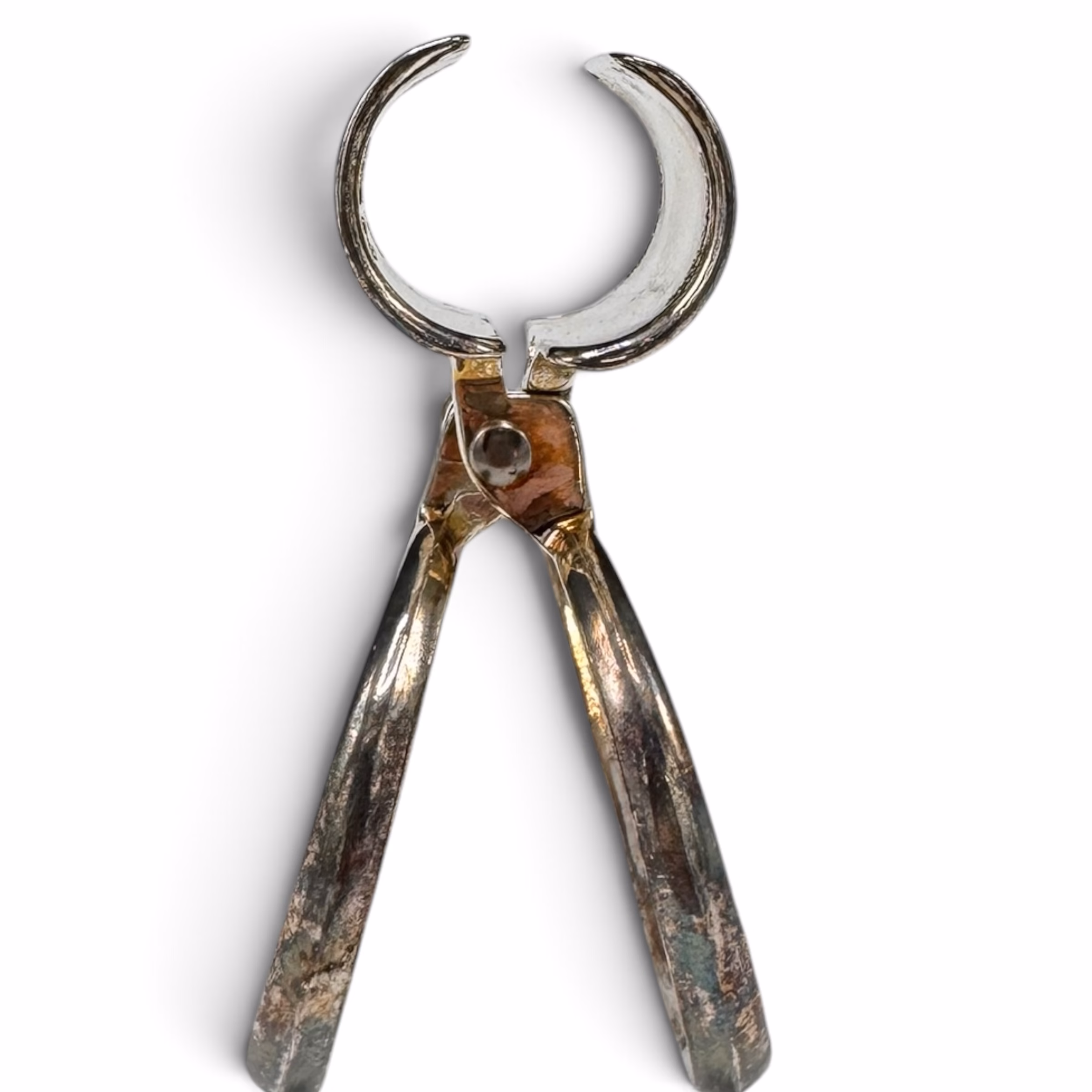 Pârghie Italiană Vintage Brevettato din Metal Placat cu Argint pentru Sticle de Vin Vechi Covoare Magazin de mobila decoratiuni si corpuri de iluminat vintage Pârghie Italiană Vintage Brevettato din Metal Placat cu Argint pentru Sticle de Vin Vechi Covoare